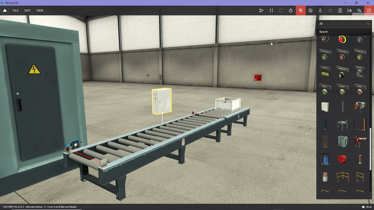 Introduction to PLC training software Factory IO, a 3D factory simulation software