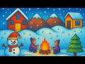 Beautiful Winter Season Drawing Easy Scenery Drawing For Beginners Winter Landscape Art Tutorial