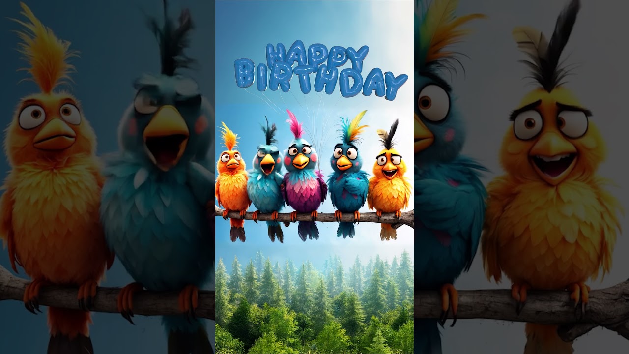 Happy Birthday to You! Funny birds🦜🎉🎁