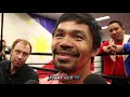 PACQUIAO LAUGHS AT MAYWEATHER VS MCGREGOR "I SAW THAT FIGHT"