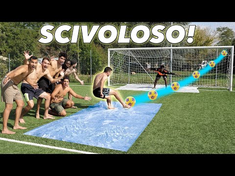 Italians VS Foreigners - SLIP ‘N’ SLIDE CHALLENGE! *ABSOLUTELY FALL* w/Errazi