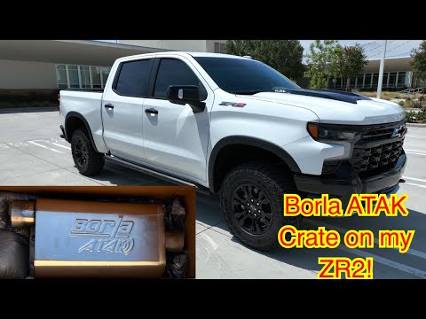 Silverado ZR2 Borla ATAK Crate Muffler vs Delete!