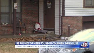 Two arrested, 56 pounds of meth seized in Columbia drug trafficking investigation