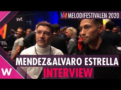 Mendez feat Alvaro Estrella "Vamos Amigos" Interview @ Melodifestivalen 2020 | wiwibloggs