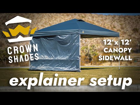 Crown Shades 12' x 12' CenterLOK® Canopy - Sidewall - RM144-S1 Explainer Setup video thumbnail