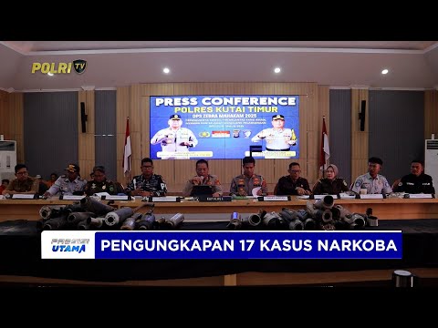 POLRES KUTIM UNGKAP 17 KASUS NARKOBA DENGAN 24 TERSANGKA DIAMANKAN