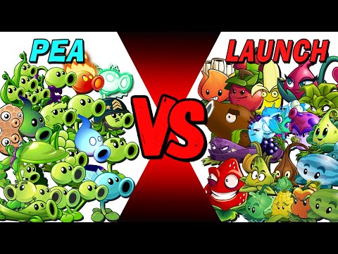 Team PEA vs LAUNCH - Which Team Plant Will Win? - PvZ 2 Plant vs Plant