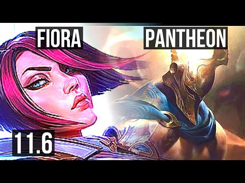 FIORA vs PANTHEON (TOP) | 1/0/6, 67% winrate | KR Master | v11.6