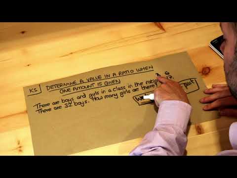 Key Skill - Determine a value in a ratio when one amount is given.