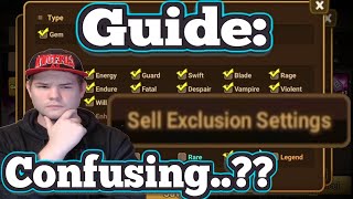 Sell Exclusion Setting Guide: The First Look! - Summoners War
