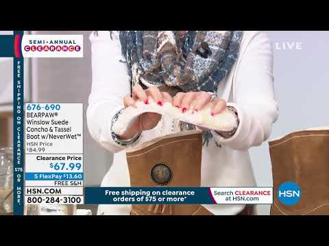 BEARPAW Winslow Suede Concho and Tassel Boot with NeverW...