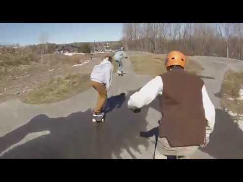 Longboarding on a pump track again