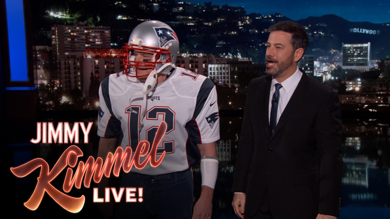 Super Bowl MVP Tom Brady Makes Surprise Appearance on Kimmel - YouTube