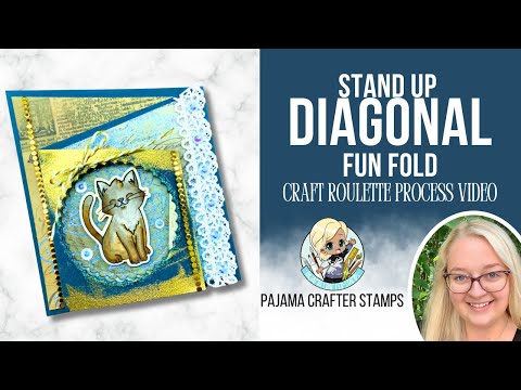 Stand Up Diagonal Fun Fold | Craft Roulette Process Video #284