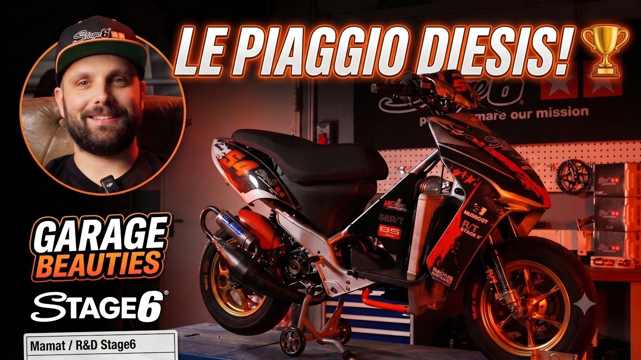 Le Piaggio Diesis 100cc de Mamat en piste
