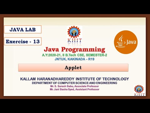 Java Lab Exercise 13 Applets
