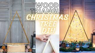 How to build a wooden triangle Christmas tree | outdoor Christmas lights DIY