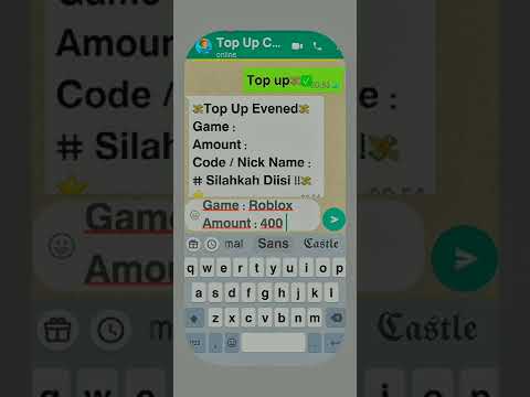 Pov : Top Up Roblox || WhatsMock Prank Chat 🌷