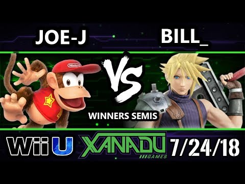 S@X 260 Smash 4 - Joe-J (Diddy Kong) Vs. Bill_ (Cloud, Mewtwo) - Wii U Winners Semis