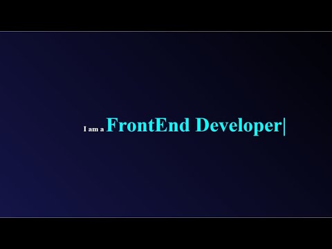 Multiple Typing Text Animation In Html Css Javascript Multiple Text Using Javascript