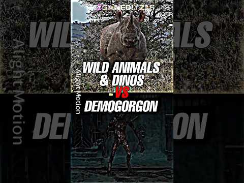 Wild Animals & Dinos Vs Demogorgon #battle #edit #demogorgon #animals