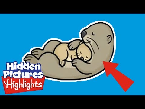 Hidden Picture Puzzles - Fun with the otters! - Fun games for kids