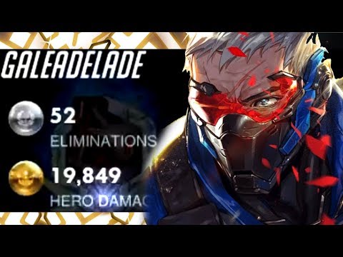 Unstoppable Carry Soldier 76 - Gale! 52 ELIMS! [ OVERWATCH SEASON 18 TOP 500 ]