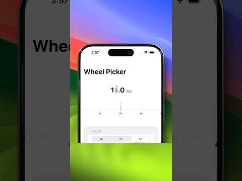 Horizontal Wheel Picker #animation using #swiftui for #ios 17 in #xcode 15 thumbnail
