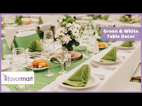 Green & White Table Decor | Shop The Look | eFavormart.com