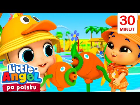 Pięć małych kaczuszek w parku wodnym | Piosenki Dla Dzieci | Little Angel Po Polsku