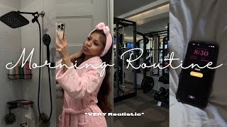 *REALISTIC* Morning Routine! living alone at 18! cooking, shower routine, gym + trip prep | Yonikkaa