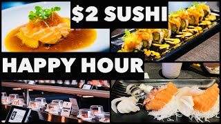 $2 HAPPY Hour Revolving Sushi Restaurant in VEGAS 🤪 #vegas #vegasfoodie #vegasdining