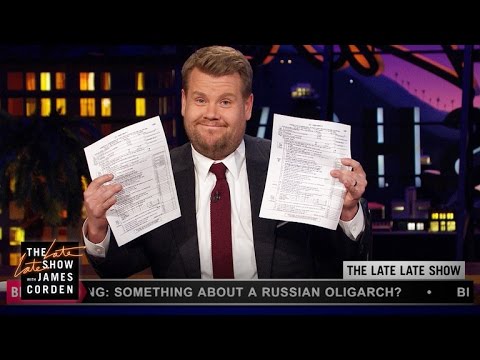詹姆斯-科登有特朗普的稅表 (James Corden Has Trump's Tax Returns)