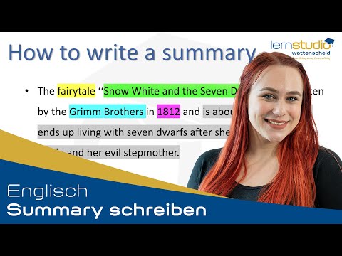 Summary schreiben - Englisch Nachhilfe