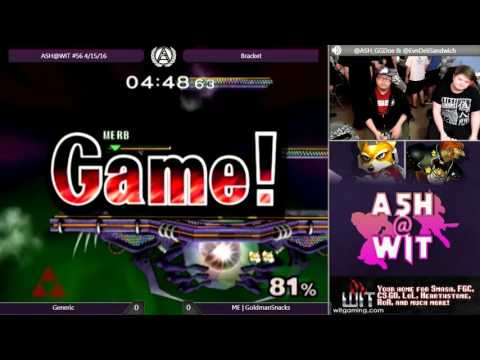 Generic (Ganondorf) vs ME | GoldmanSnacks (Fox) - ASH@WIT #56 Melee Bracket