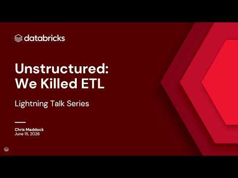 Watch: We Killed ETL: Unstructured.io Foundation