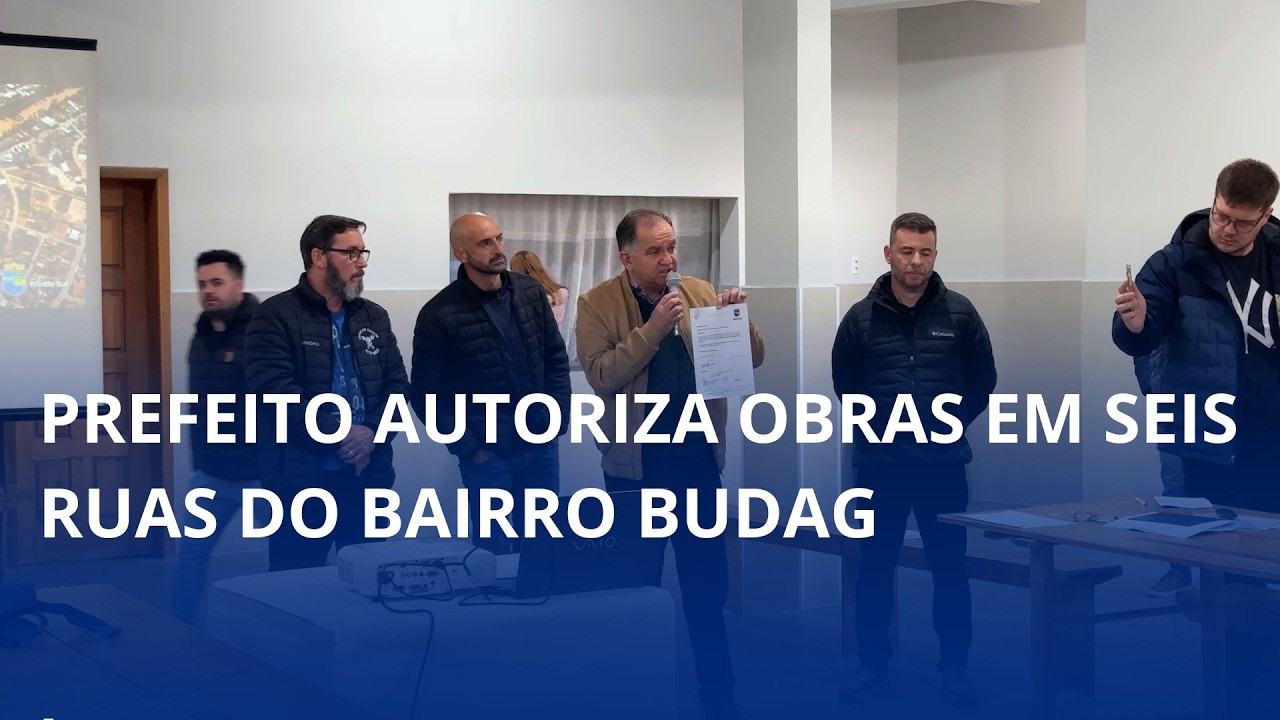Prefeito autoriza obras em seis ruas do bairro Budag, em Rio do Sul