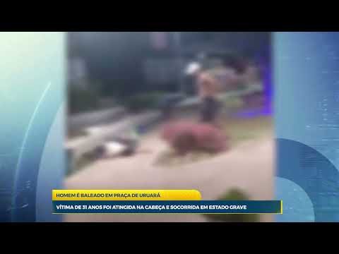 Homem de 31 anos é baleado na cabeça em praça pública de Uruará e socorrido em estado grave