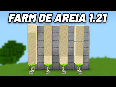 FARM de AREIA MUITO FÁCIL para Minecraft Bedrock 1.21 (MCPE, XBOX, Playstation, Switch, PC)