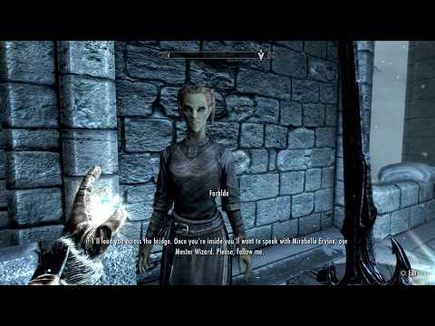 Skyrim Special Edition - First Lessons: Faralda's Test Cast Mage Light Gameplay Sequence PS4 Pro