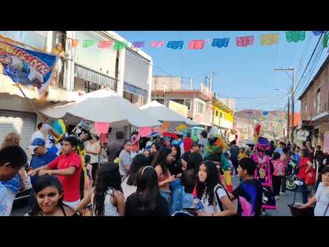 Carnaval colonia El Progreso Jiutepec Morelos 2024 brincando al Tradicional son del chinelo 🎷🎺🕺🥁