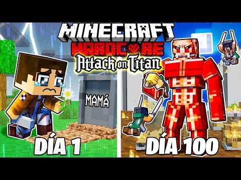 I survived 100 DAYS in ATTACK ON TITAN in Minecraft Hardcore!