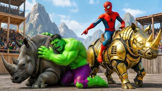 Download lagu 🦏🕷️ SPIDERMAN Wins The Magic Legendary Rhino Racing Championship – Epic Racing Challenge mp3