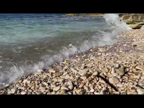 Relaxing Ocean Wave Sounds for Deep Sleep. 3 Hours. PEBBLE BEACH
