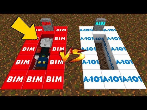 BIM VS A101 MEZAR ŞANS BLOKLARI - Minecraft
