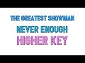 The Greatest Showman (higher key KARAOKE) - Never Enough(1 half step)