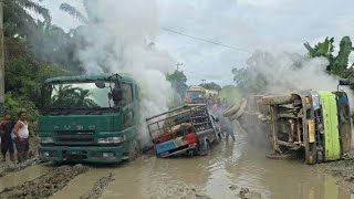 Download lagu Jalan Yang Mustahil Dilewati || Sopir Paksa Truck Di Kubangan Lumpur Hingga Ban Berasap Tebal mp3