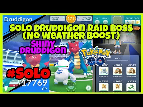 Solo Druddigon Raid Boss | Shiny Druddigon Raid New Tier 3 Raid Boss in Pokemon Go @cqrgaming247