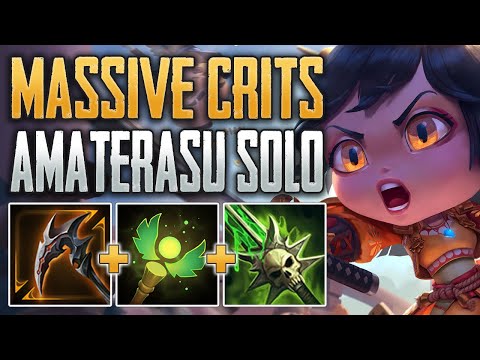 THE BIGGEST AUTOS IN SMITE! Amaterasu Solo Gameplay (SMITE Conquest)
