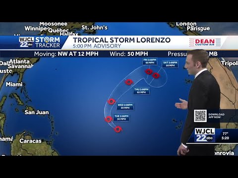 National Hurricane Center still monitoring Tropical Storm Lorenzo | 5 PM Update